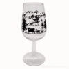 Decoupage poya wine glass