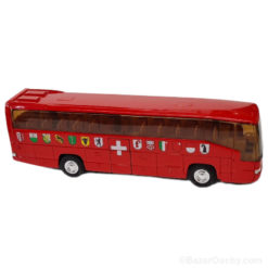 Bus rouge avec cantons suisse