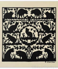 Carte voeux découpage papier suisse poya