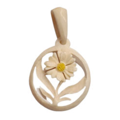 Pendentif fleur en ivoire