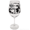 Swiss decoupage poya wine glass