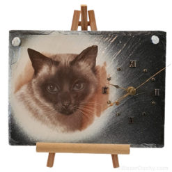 Horloge Montre chat ardoise