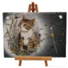 Horloge Montre chat ardoise