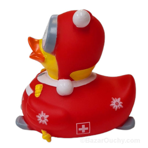 Canard en plastique ski croix suisse