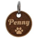 Wooden dog medal