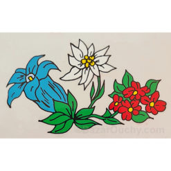 Swiss flower decal