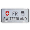 Placa de coche Fribourg FR de metal