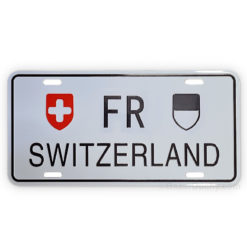 Plaque voiture Fribourg FR en métal