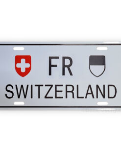 Plaque voiture Fribourg FR en métal