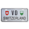 Metal Vaud VD car plate