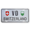 Placa de coche de metal Vaud VD