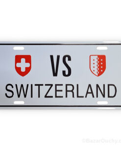 Plaque voiture Valais VS en métal
