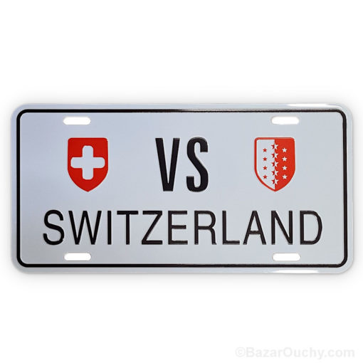 Valais VS metal car plate