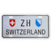 Plaque voiture Zurich ZH en métal