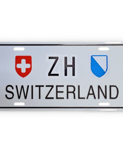 Plaque voiture Zurich ZH en métal