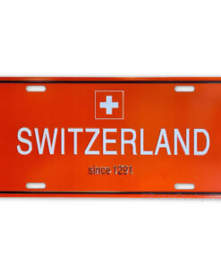 Plaque voiture suisse en métal