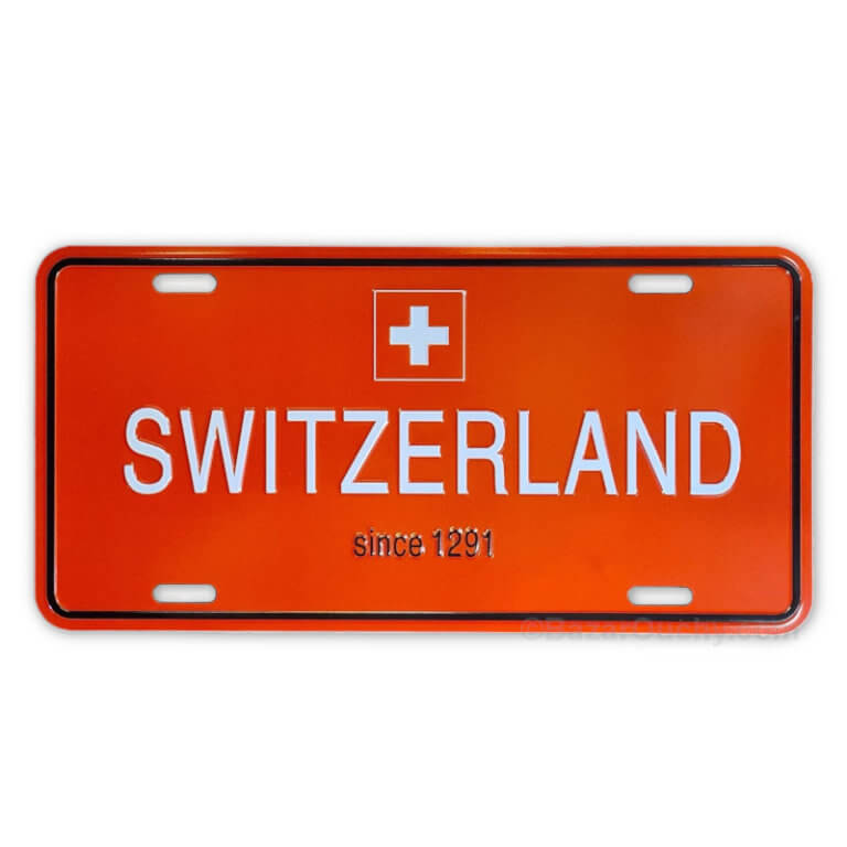 Swiss car plate BazarOuchy