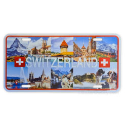 Swiss metal car plate