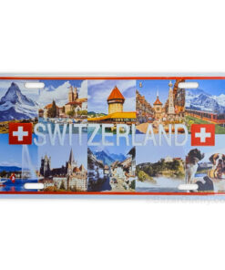 Plaque voiture suisse en métal