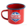 Red swiss cross metal mug