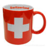 Tasse croix suisse rouge