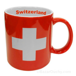 Red Swiss cross mug