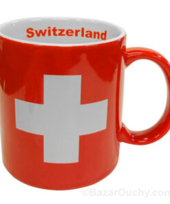 Tasse croix suisse rouge