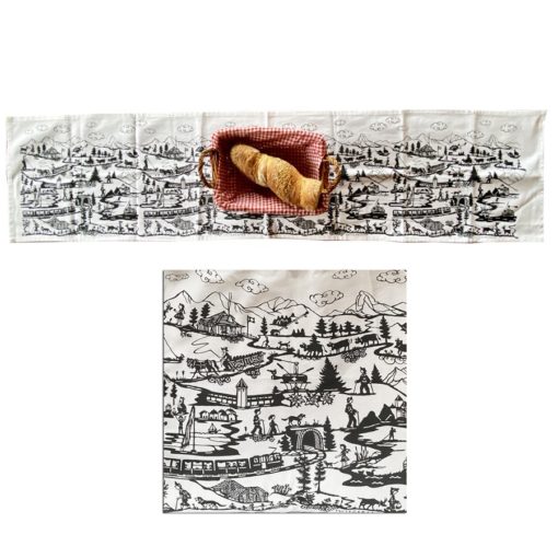 Decoupage poya table runner