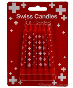 Bougie croix suisse pour anniversaire