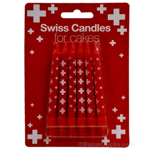 Swiss cross candle for birthday
