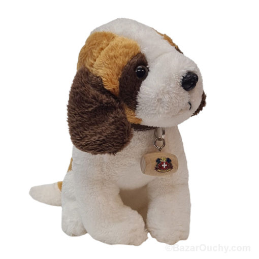 Peluche chien saint bernard - Assis