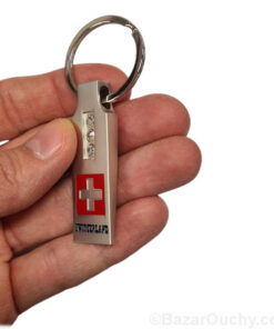 Porte clé suisse drapeau - 3 strass