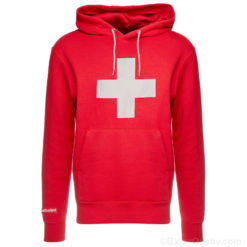 Kapuzenpullover schweizerkreuz rot