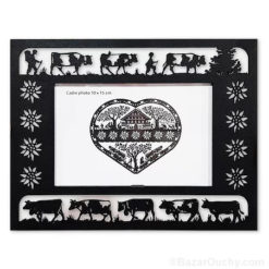 Swiss carved wooden photo frame_