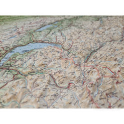 Mapa suizo en relieve 3D