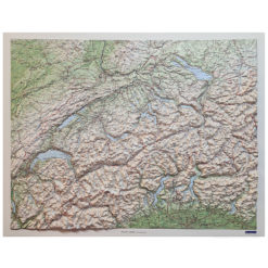 Carte suisse en relief 3D