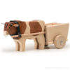Carro de juguete suizo de toro de madera