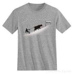 T-shirt switzerland cow pull skier