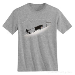 T shirt switzerland vache tire skieur