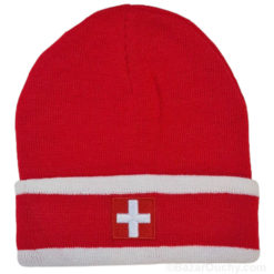 Bonnet suisse croix suisse Rouge et blanc