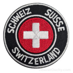 Swiss cross round patch to sew on