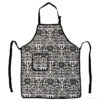 Black and white Swiss decoupage poya apron