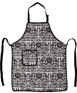 Tablier poya decoupage suisse noir et blanc