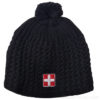 Gorro suizo negro Cruz suiza