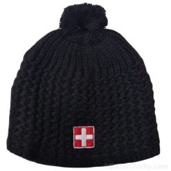 Gorro suizo negro Cruz suiza