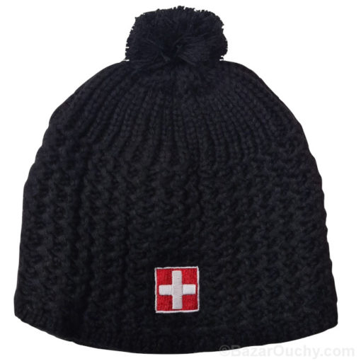 Black Swiss beanie Swiss cross