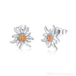 Boucle oreille edelweiss en argent