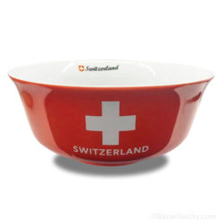 Red Swiss cross bowl
