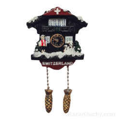 Swiss cuckoo clock magnet - Snow_