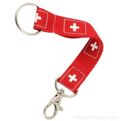 Swiss cross keychain strap